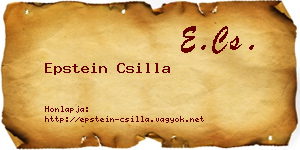 Epstein Csilla névjegykártya